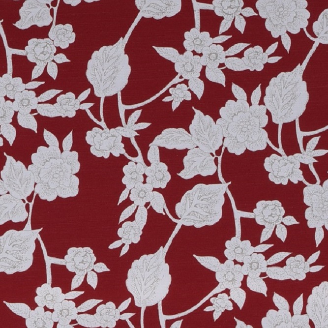  Tecidos Joaçaba decoração FLOR KYOTO RED Florais